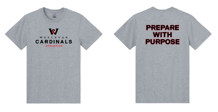 Wesleyan Athletics: 25' Fall Design - T-Shirt - Gildan 3000 (2 Locations)